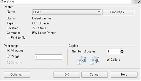 Printer Dialog BOx