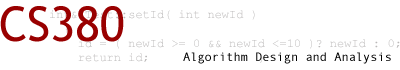 CS 380 Algorithms