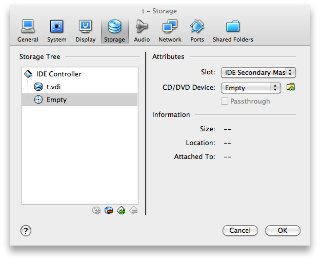 Add a CD/DVD to VirtualBox